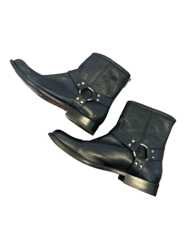 booties with stretch fabric-  Frye Shoe Size 9B Black Leather SHW Booties