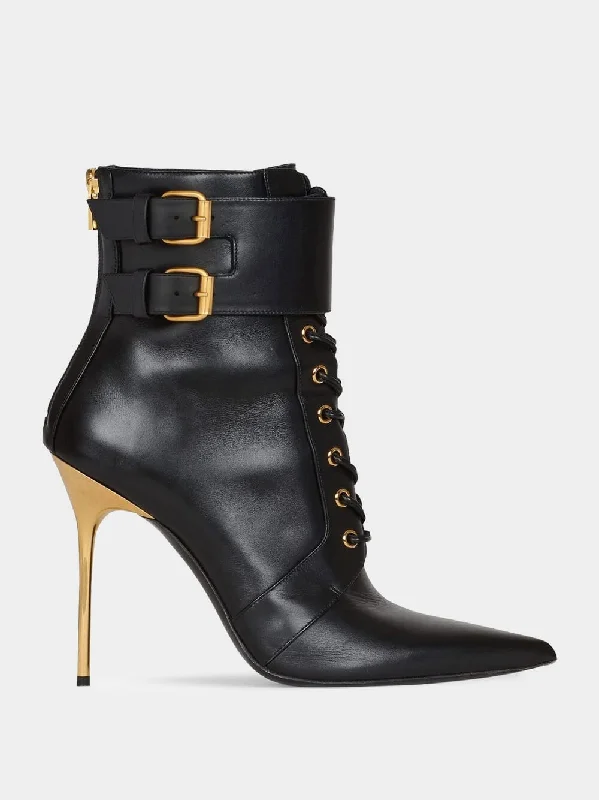 Senior Ankle Boots-Uria leather ankle boots