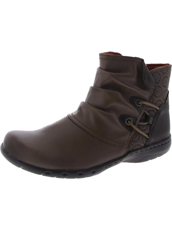 Brown Ankle Boots-Penfield Ruch Womens Leather Embossed Ankle Boots