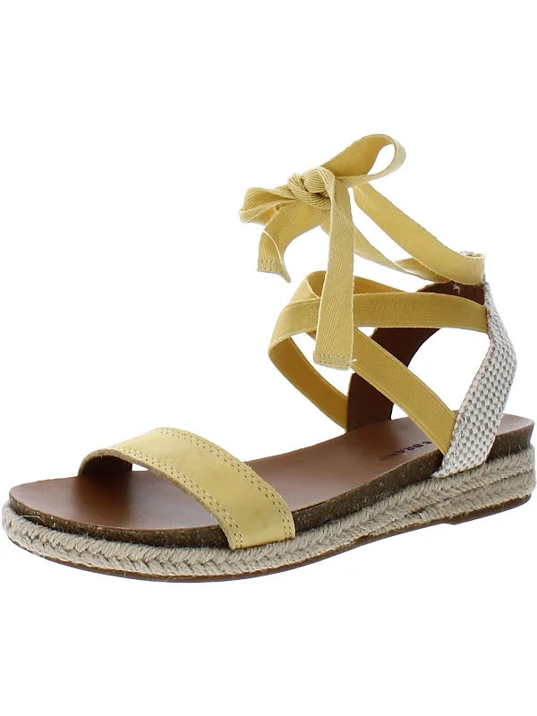 Sandals-for-long-flightsSandals with Lightweight Design-Gennay Womens flat Ankle Strap Espadrilles