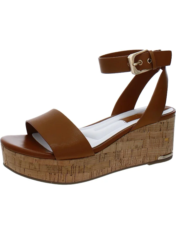 Sandals-for-everyday-useSandals with High Support Fit-Presley Womens Leather Ankle Strap Wedge Sandals