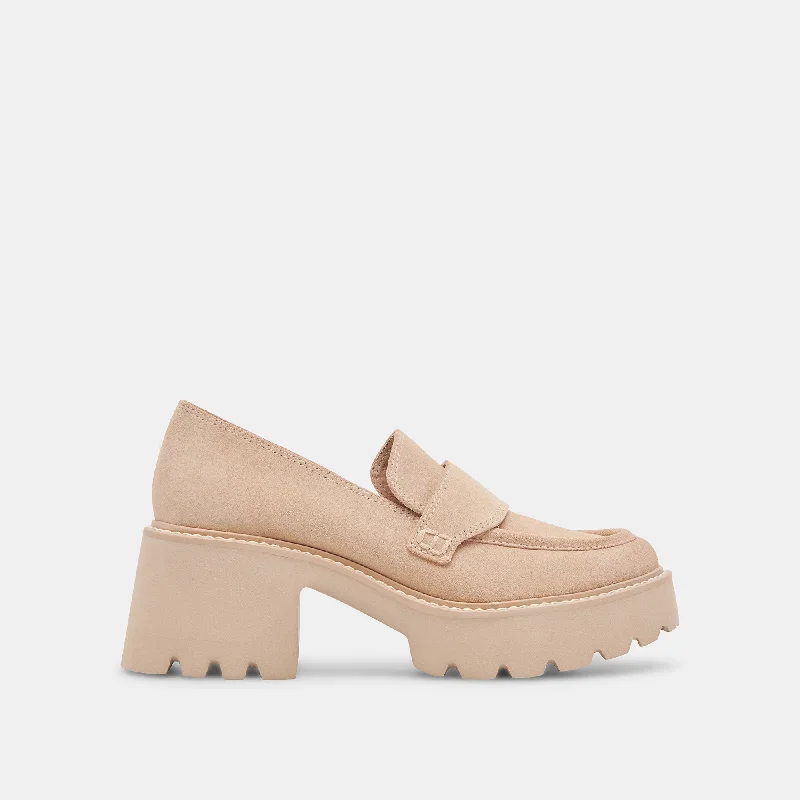 Loafers square toe-Loafers with soft comfort-HALONA LOAFERS DUNE SUEDE