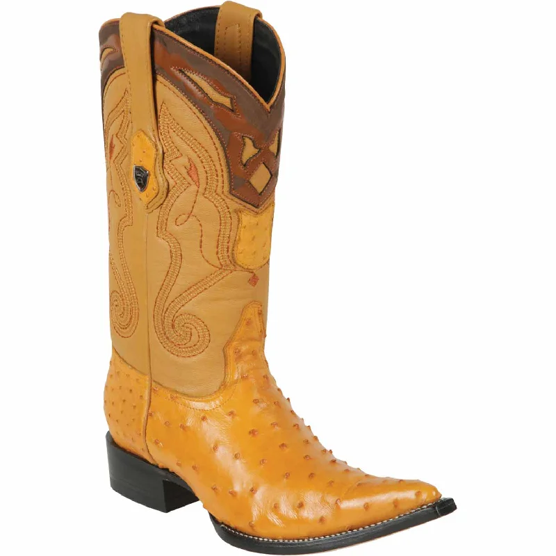 Men's Wild West Ostrich Skin 3X Toe Boots 29503-A