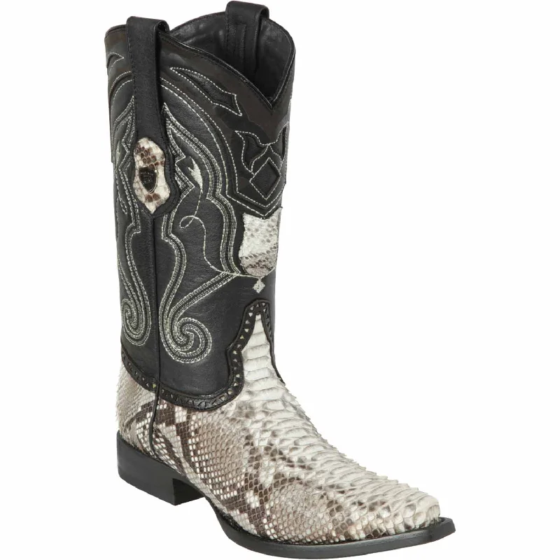 Men's Wild West Python Skin Snip Toe Boots 29457