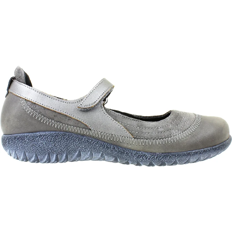 Coffee Lover Casual Shoes-Casual shoes with premium heels-Women's Naot Kirei Foggy Grey/Grey Marble/Mirror Leather/Suede