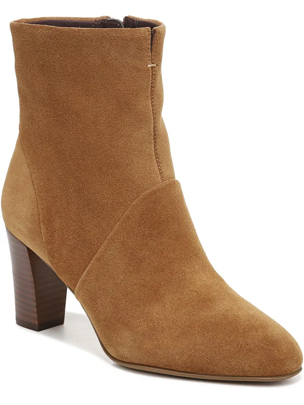 Roomy Ankle Boots-Pia Womens Leather Zipper Ankle Boots