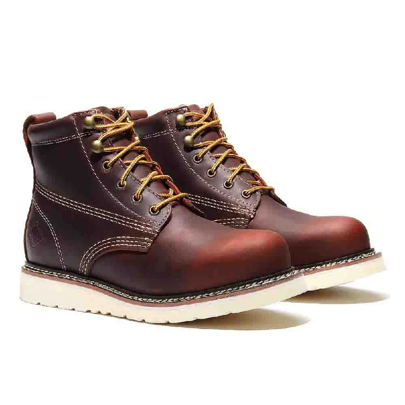 Bonanza New Frontier 6-Inch Burgundy Plain Toe Work Boot