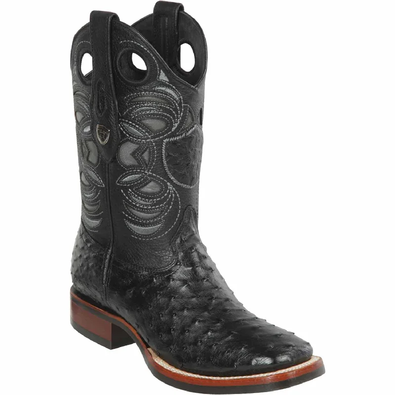 Men's Wild West Ostrich Skin Ranch Toe Boots 282503