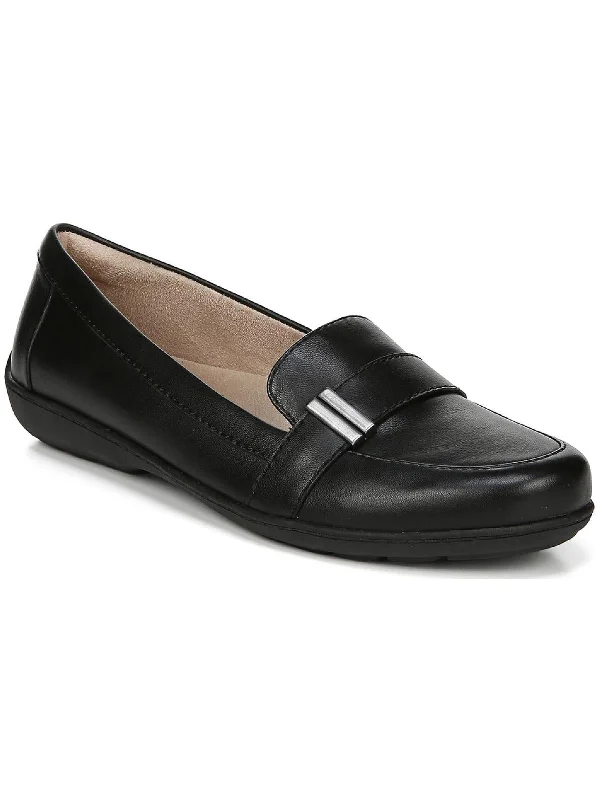 Loafers tassel detail-Loafers with metallic accents-Kentley Womens Buckle Slip On Loafers