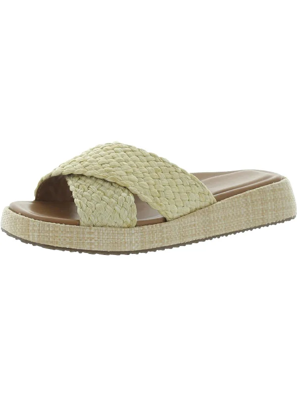 Sandals-for-swimmingSandals for Trail Traction-Linzi 12 Womens Woven Raffia Slide Sandals