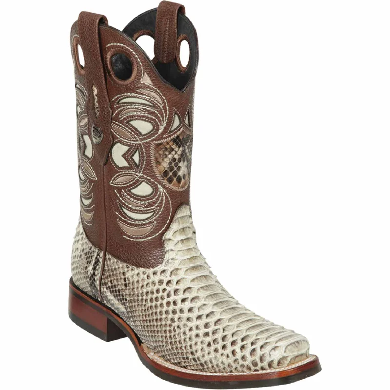 Men's Wild West Python Skin Rodeo Toe BootS 281957