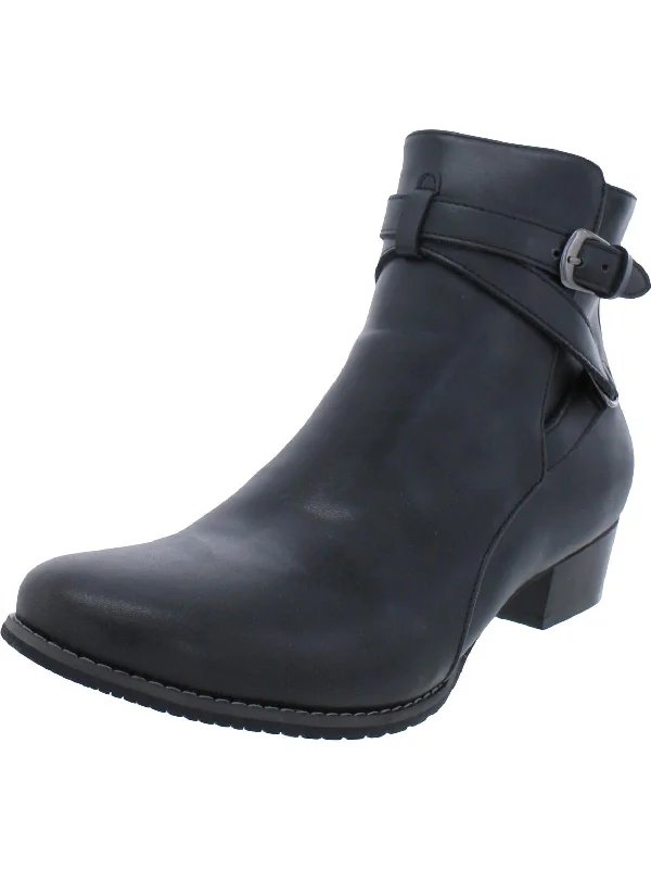 Unique Ankle Boots-Laura Womens Zipper Round Toe Ankle Boots