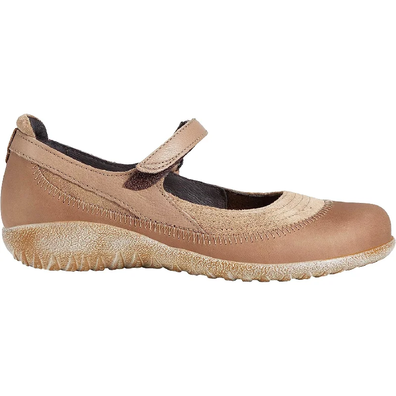 Rugged Casual Shoes-Casual shoes with elegant appeal-Women's Naot Kirei Almond Suede/Bark Nubuck/Soft Stone Leather