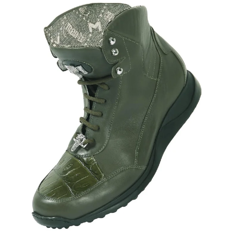 Mauri 8911 Money Green Genuine Alligator/Nappa Boots