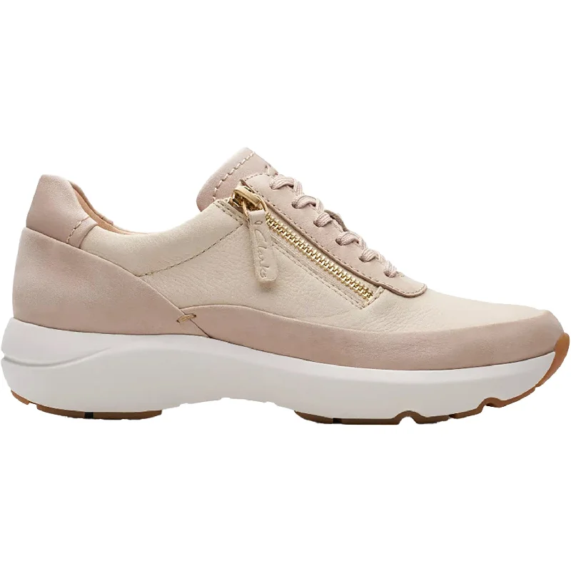 EDM Casual Shoes-Casual shoes with rich finish-Women's Clarks Tivoli Zip Sand Combi Leather