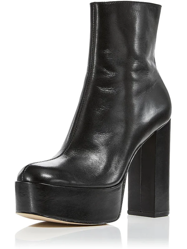 booties for oversized sweaters-  PENN Womens Platforms Leather Booties