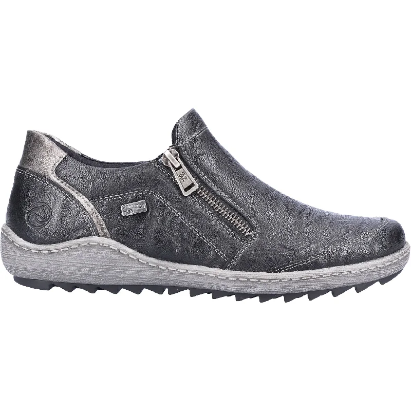 Legacy Casual Shoes-Casual shoes with cool soles-Women's Remonte R1428-03 Liv 28 Black/Silver Leather