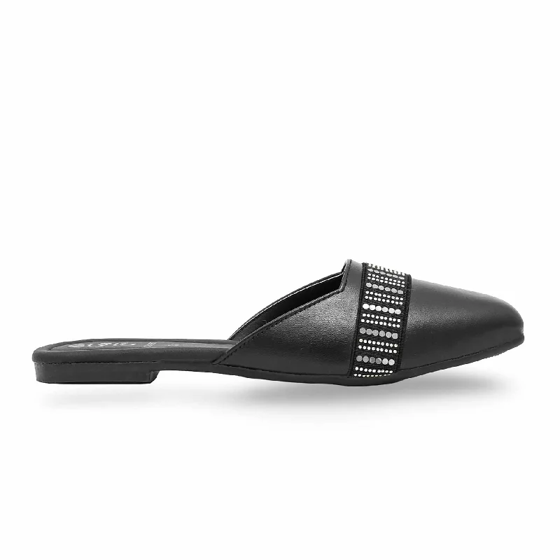 Slippers lazy Sunday-Slippers for home chilling-Black Casual Mule CL1867