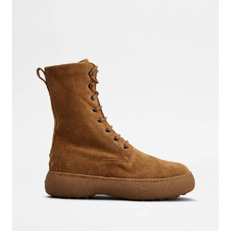 Tactical Ankle Boots-Tod's W. G. Lace-up Ankle Boots in Suede