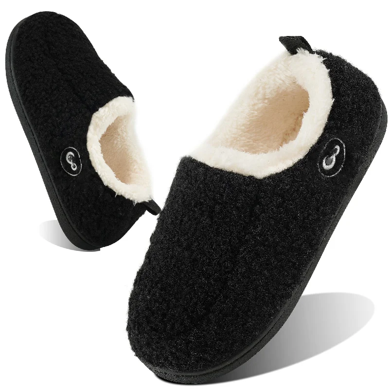 Slippers foggy morning-Slippers with sleek midsoles-HARENCWomens Slippers Indoor Shoes with Memory Foam Warm Plush Fleece Lined House Slipper Home Shoe