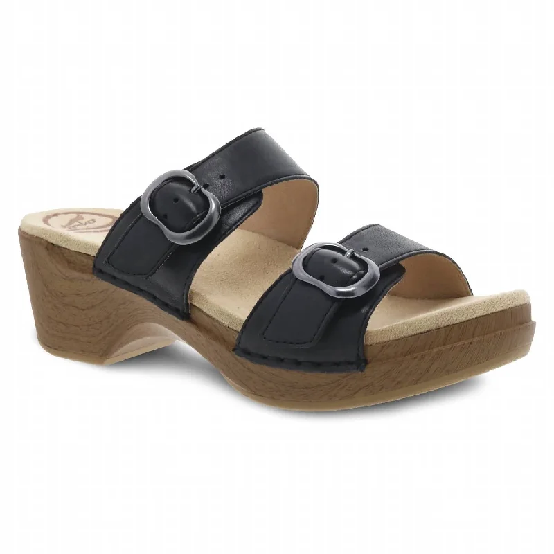 Sandals-for-public-speakersSandals with Ankle Support-Women's Sophie Full Grain Sandal In Black