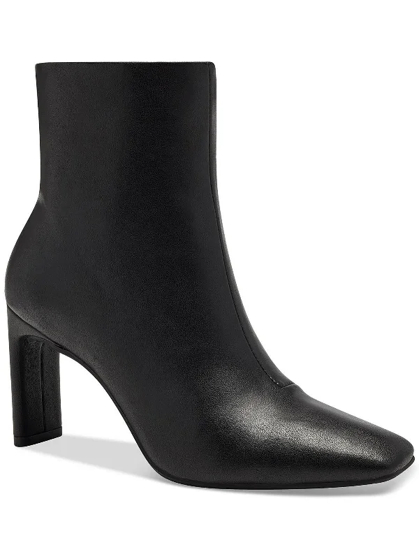 Timeless Ankle Boots-Terrie Womens Faux leather Block Heel Ankle Boots