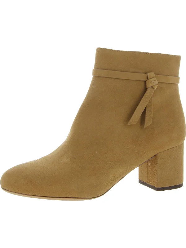 Floral Ankle Boots-Knott Mid Boot Womens Zipper Almond Toe Ankle Boots