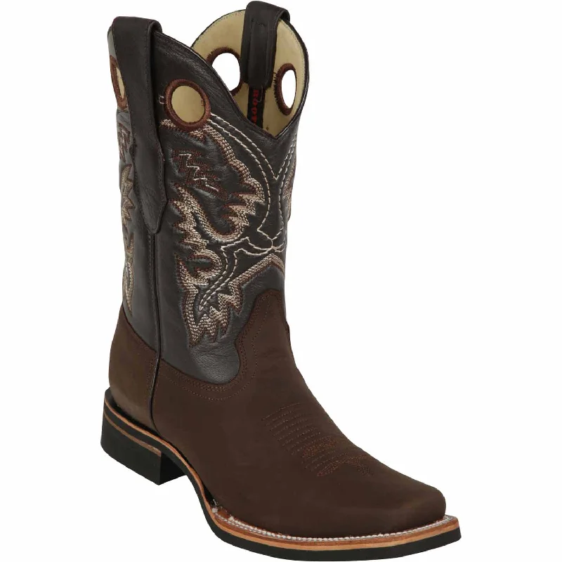 Men's Los Altos Genuine Leather Rodeo Square Toe Boots 81362