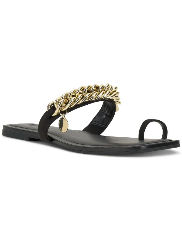 Sandals-for-eco-friendly-lifestyleSandals with Durable Performance-Peetie Womens Faux Leather Chain Slide Sandals