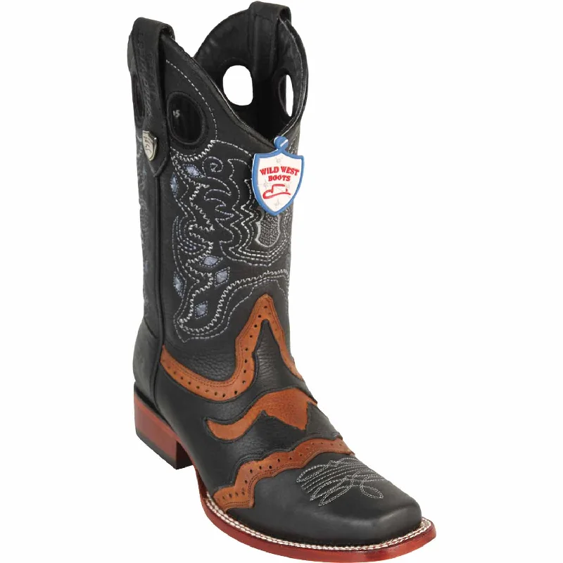 Men's Wild West Genuine Leather Rodeo Toe Boots 281TC27