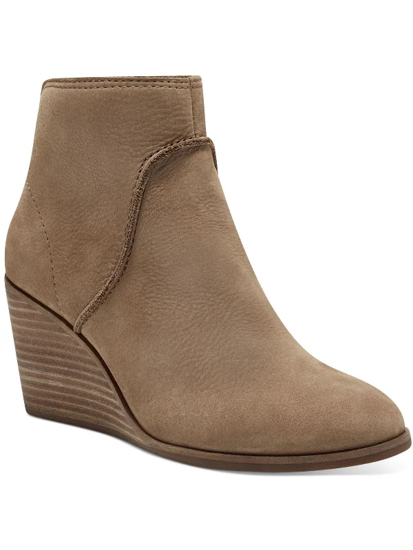 One-of-a-Kind Ankle Boots-Zanta Womens Nubuck Wedge Ankle Boots