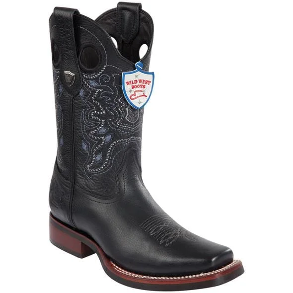 Men's Wild West Genuine Leather Rodeo Toe Boots 281927