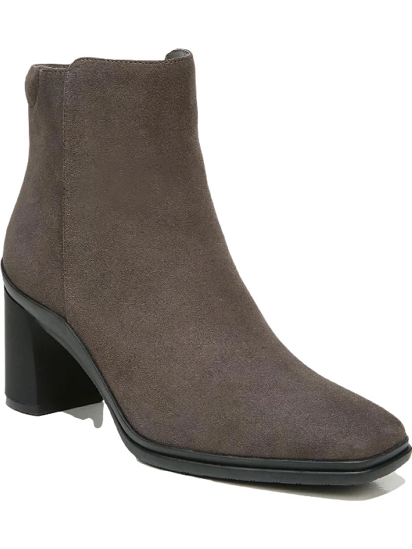 Neutral Ankle Boots-AVERY Womens Padded Insole Block Heel Ankle Boots