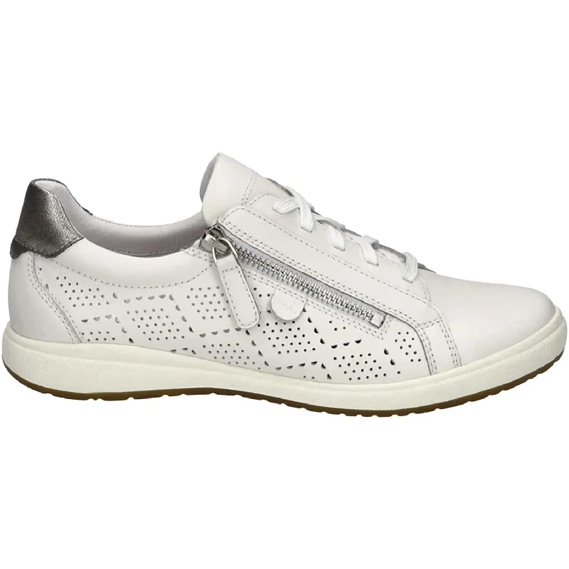 Sailor Casual Shoes-Casual shoes with flexible design-Women's Josef Seibel Caren 65 White/Platin Kombi Leather