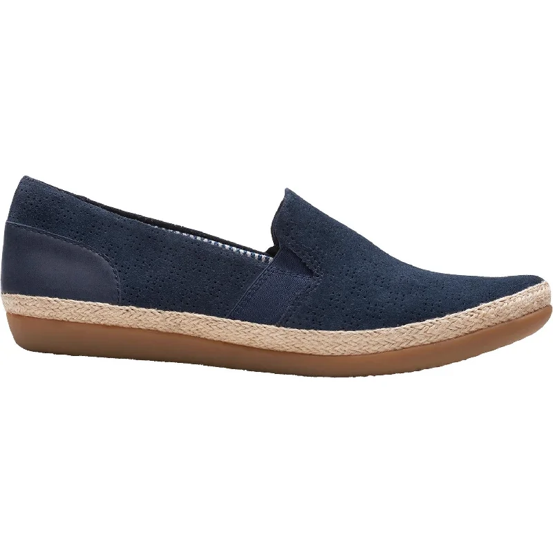 Lake Casual Shoes-Casual shoes with urban design-Women's Clarks Danelly Rae Navy Suede