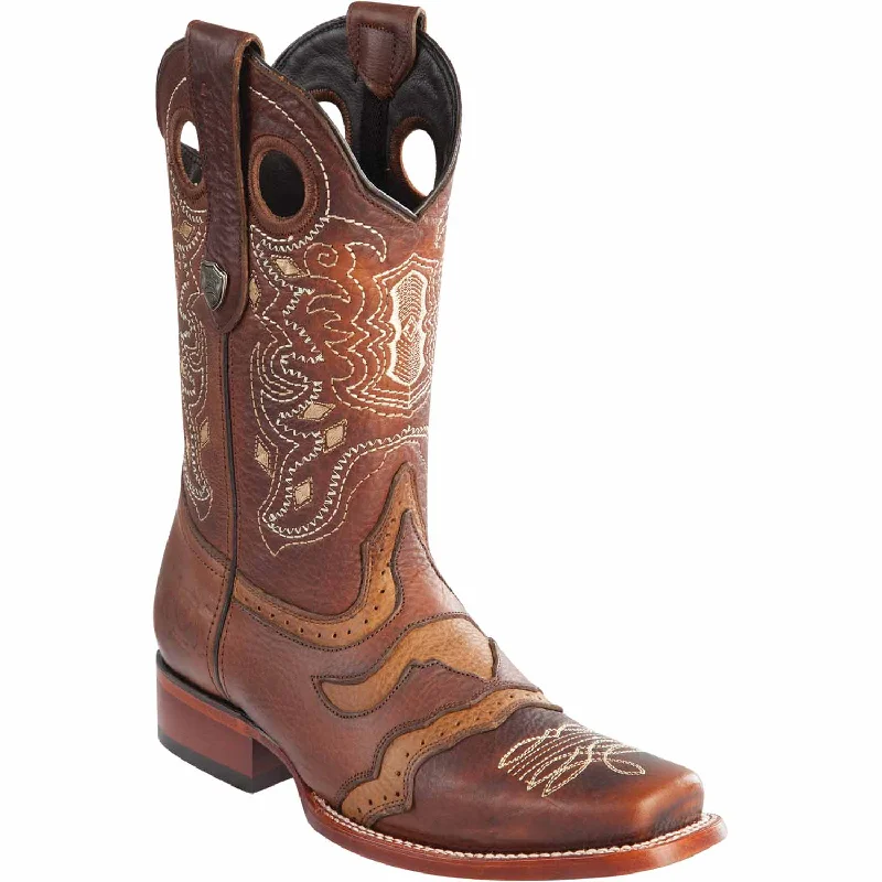 Men's Wild West Genuine Leather Rodeo Toe Boots 281TC99