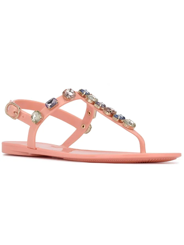 Sandals-for-beachSandals for Long Design-Juniper Womens Slingback Thong Jelly Sandals