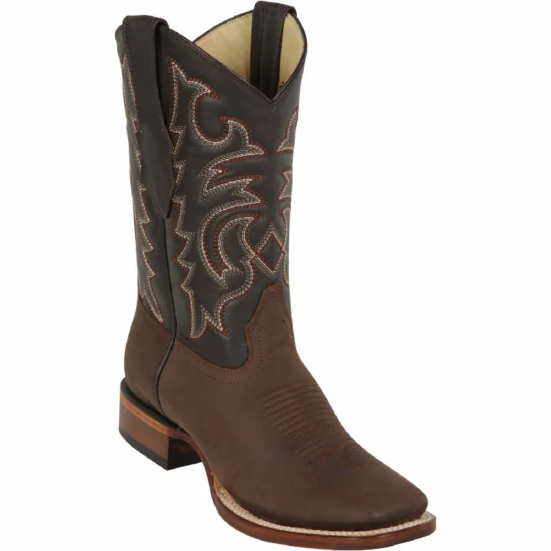 Los Altos Genuine Leather Wide Square Toe Boot 82262