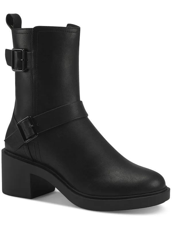 booties for road trips-  Chantal Womens Faux Leather Ankle Booties