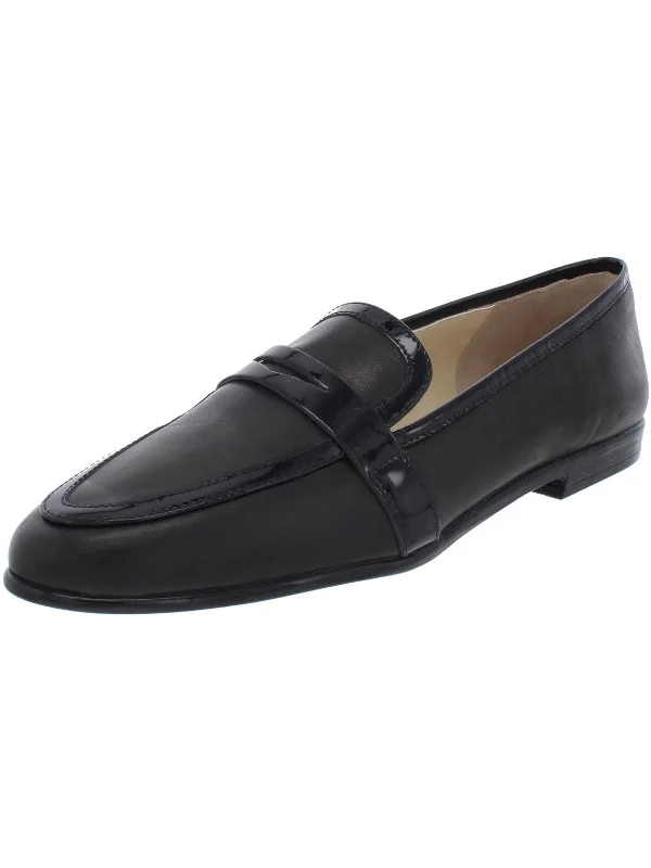 Loafers modern spin-Loafers with durable comfort-Oreste Womens Patent Trim Slip On Penny Loafers