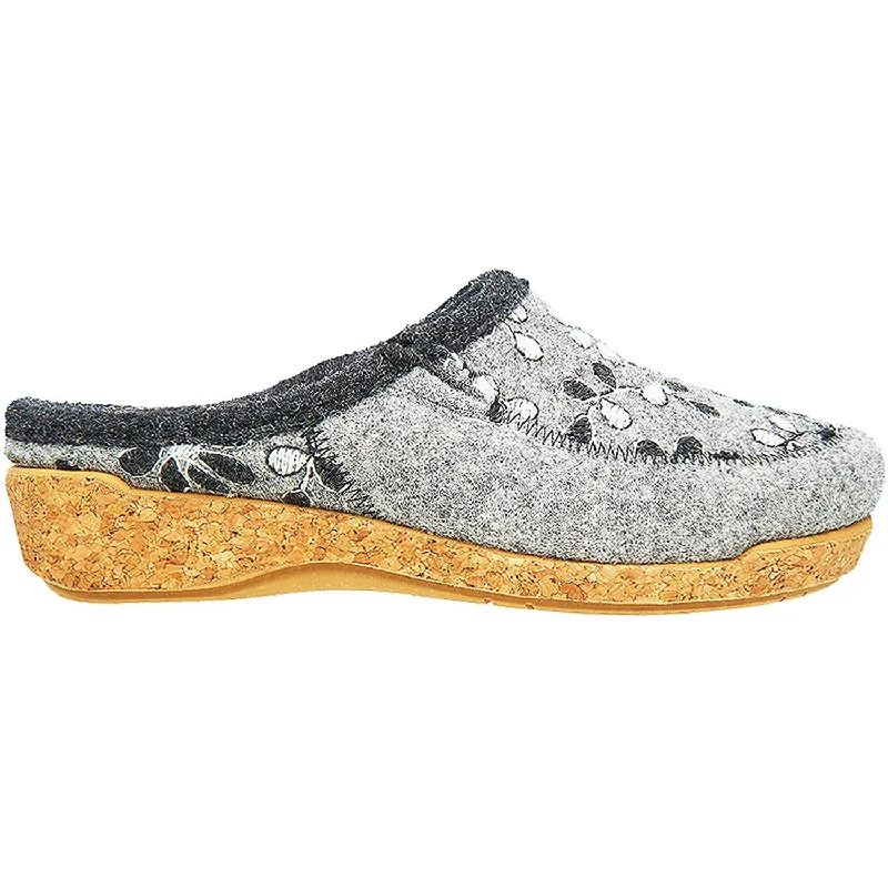 Slippers backyard chill-Slippers for rainy naps-Women's Taos Woolderness 2 Grey Wool