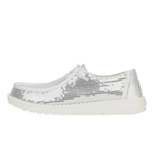 Wendy Disco Sequin - SIlver/White