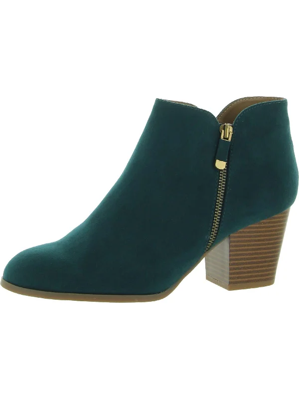 booties with adjustable straps-  Masrinaaf Womens Zipper Block Heel Booties