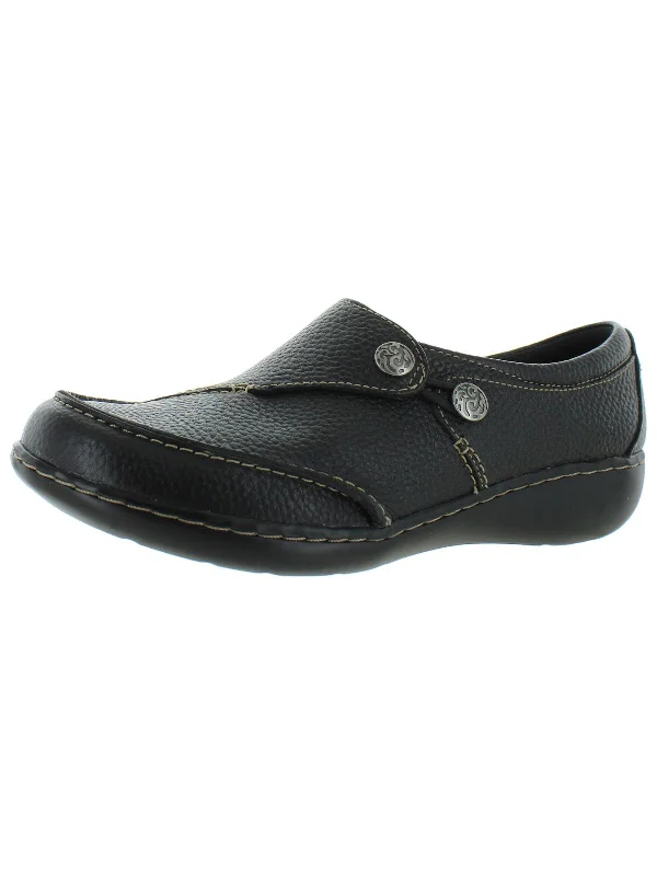 Loafers ethnic twist-Loafers with cushioned soles-Ashland Lane Q Womens Leather Slip On Loafers