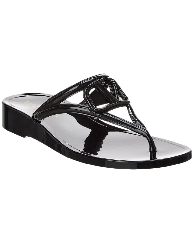 Sandals-for-wide-feetSandals with Improved Comfort-Valentino VLogo Rubber Sandal