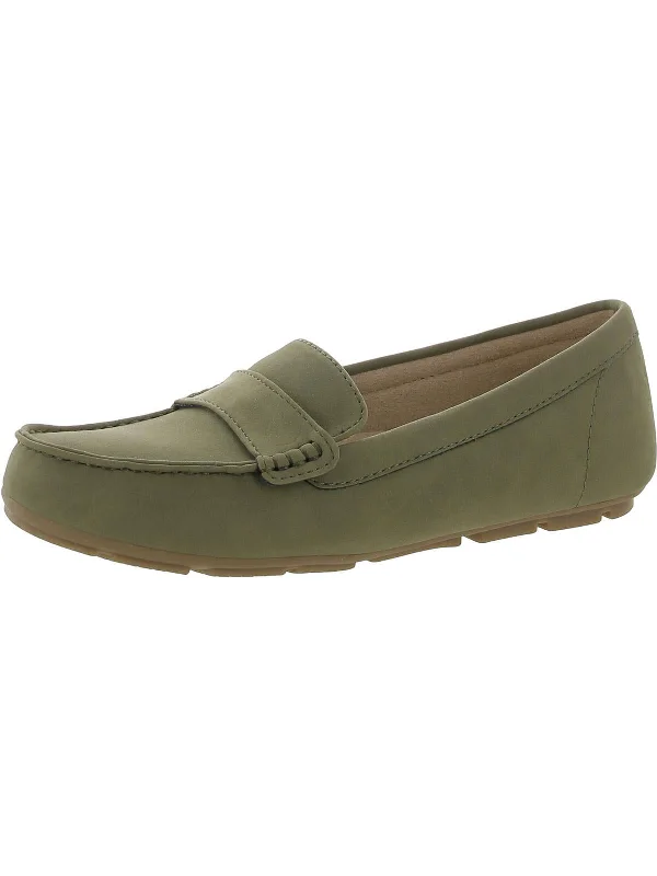 Loafers brown shade-Loafers in neutral colors-Seven Womens Padded Insole Slip On Loafers