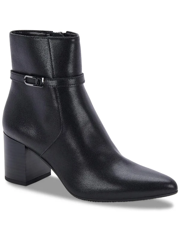 booties for spring fashion-  Tatum Womens Leather Pointed Toe Booties