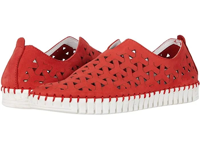 Athletic Shoes weekend-Athletic Shoes for Innovative-Eric Michael Inez Sneakers- Red Nubuck