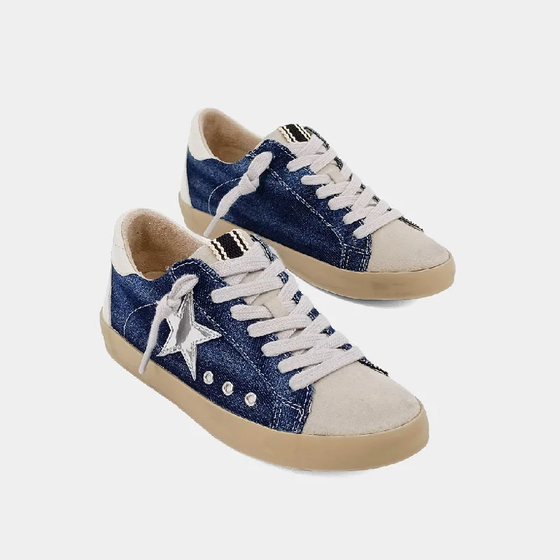 Athletic Shoes custom logo-Athletic Shoes for Seasonal-Paula Dark Denim Sneakers by ShuShop