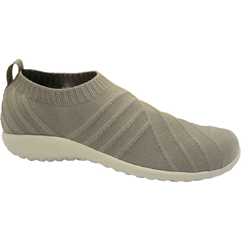 Green Casual Shoes-Casual shoes for relaxed fashion-Women's Naot Okahu Taupe Stone Knit Fabric